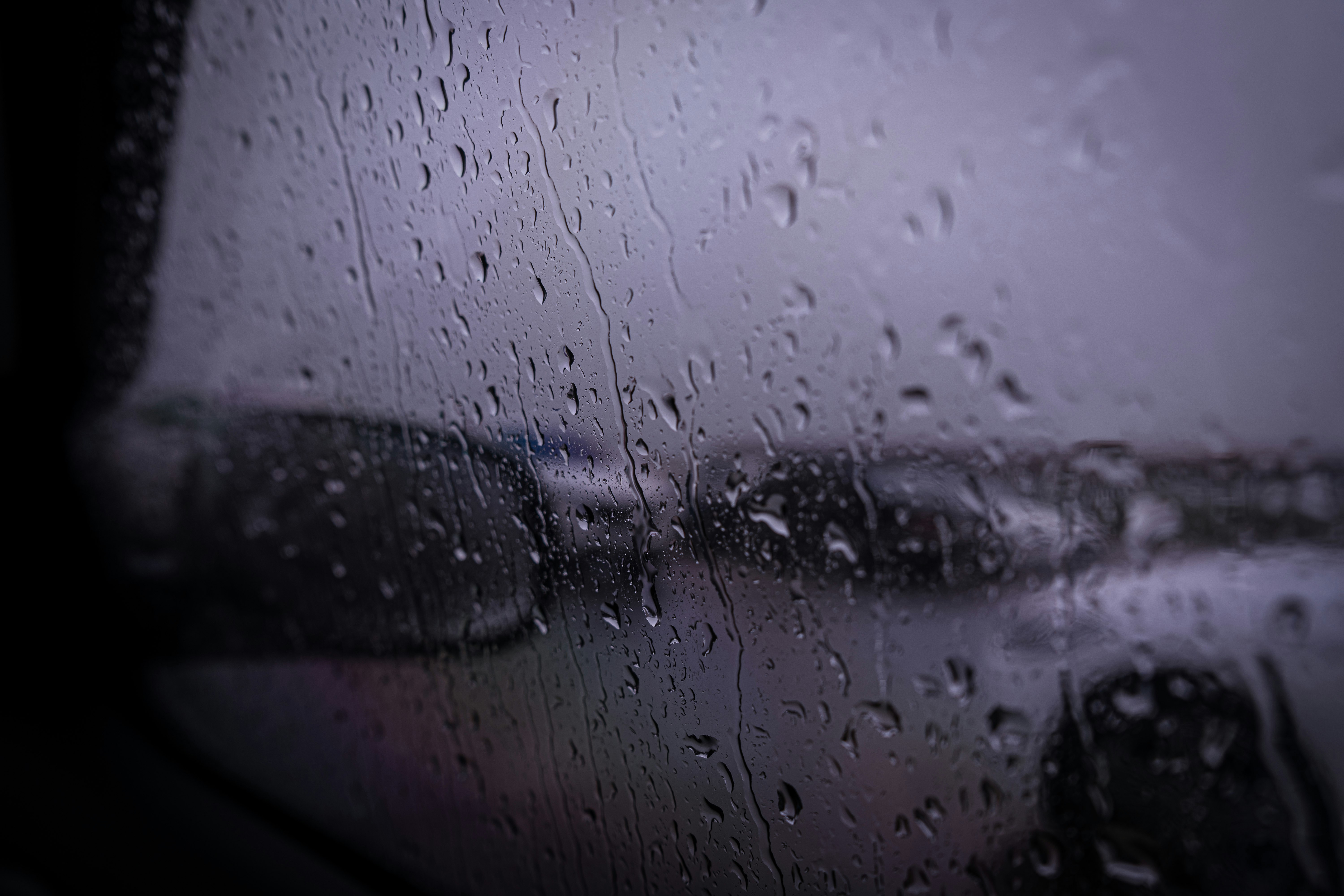 water droplets on glass window